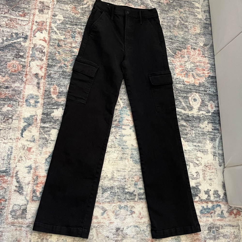 Mother The Straight Up Cargo Pant | Women’s | Black | Size 26 - Picture 3 of 7